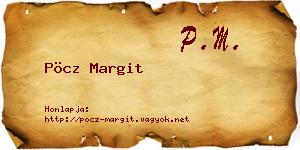 Pöcz Margit névjegykártya